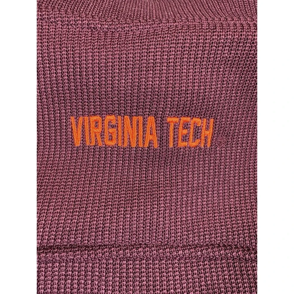 Colosseum VT Virginia Tech Hokies 1/4 Zip Pullover Jacket Men's Large Maroon